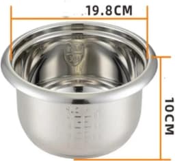 1L 304 Stainless Steel Rice Cooker Inner Container Nonstick Cooking Pot Replacement Rice Cooker Liner Rice Cooker Accessories — thumbnail 2