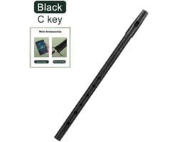 Traditionele Ierse Tin Whistle - Flageolet – C-Toonhoogte (C Key) Penny Whistle met 6 Gaten Zwart – Ierse Fluit voor Beginners & Gevorderden – 1 Stuk