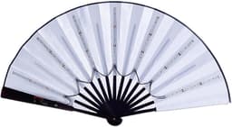 LED Ventilator - Opvouwbaar Handstuk - Feestelijke Sfeer - Lichtgevend Ontwerp - 33 cm - Wit — thumbnail 1