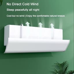 AC Deflector - Windgeleider - Comfort Vergroten - Vrij Instelbare Hoek - 120 x 20 cm - Wit — thumbnail 4