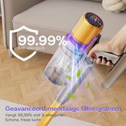 V16 Cordless Vacuum Cleaner 55Kpa/600W/80Min, Vacuum Cleaner and LED Touch Screen, Anti-tangle Brush, Automatic Mode for Carpet, Pet Hair and Hard Floors — thumbnail 3