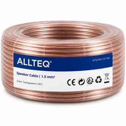 Luidspreker kabel - 1.5mm² - 100 meter - Op rol - Allteq — thumbnail 5