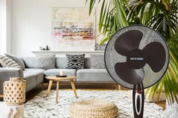 Ventilator Staand - Vloerventilator Air Cooler - Zomerse Koelte - Stil Nachtlampje - 41 cm Diameter - Zwart — thumbnail 4