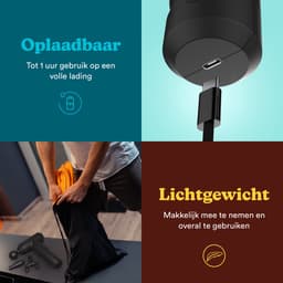 HoMedics PGM200 Draadloze Massage Gun - Lichtgewicht Design - 3 Opzetstukken - 3 Intensiteitsinstellingen - 1 uur Batterijduur - Oplaadbaar - Massageapparaat -Zwart — thumbnail 5