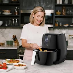 Airfryer 4,5L 7-in-1 – Krokant & Gezonder Bakken - Met 7 Automatische functies - Vaatwasserbestendige Mand — thumbnail 2