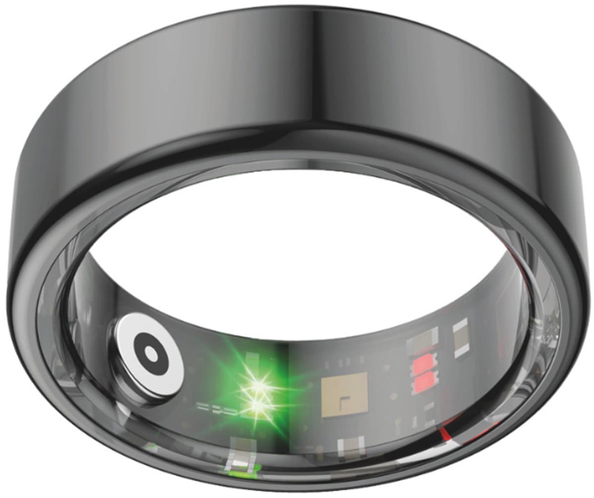NOLATR Slimme Ring met Stappenteller, Activiteitstracker & Hartslagmeter – Zonder Abonnement & Nederlandse App – Zwart – Maat 12 — afbeelding 1
