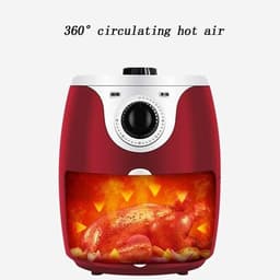Heteluchtfriteuse - Kleine Frituurpan - Gezond Koken - 360° Hete Lucht - 28.5*24 cm - Rood — thumbnail 3
