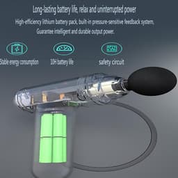 Diepe Weefsel Massagepistool - Stille Massager - Spierherstel Na Sport - Intelligente Drukfeedback - 4 Massagekoppen - Zwart — thumbnail 3