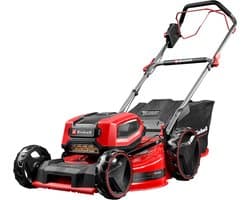 Einhell Professional Accu Grasmaaier GP-CM 36/52 S BL Li Kit - Power X-Change - 36 V/Li-ion - Maaibreedte: 52 cm - Aanbevolen gazonoppervlakte: tot 1200 m² - 65 L opvangzak - Maaihoogte: 25-80 mm - Incl. 4x 5.2 Ah Accu en 2x DUO-lader