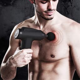 Massagepistool - Spierherstel Tool - Spierontspanning Herstel - LCD Touchscreen - 6 Massagekoppen - Goud — thumbnail 3