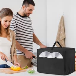 Keukenapparaat Cover - Apparaat Beschermhoes - Apparaat Beschermen - Met Handgreep - 40 x 29 x 29 cm - Zwart — thumbnail 3