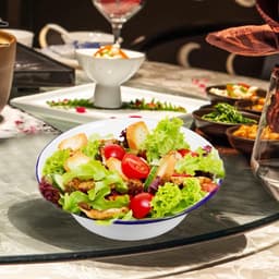 Dailygoods- Soepschalen 2-delig - Emaille - Makkelijk te reinigen - Geschikt voor rijst/pasta/groenten - Duurzaam - Ideaal voor familie/restaurant - Mengkom — thumbnail 5