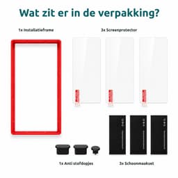 George Napoli Screenprotector Geschikt voor Nintendo Switch 2 - Beschermglas - Glasplaatje - Met Installatietray - Tempered Glass - 3-Pack — thumbnail 4