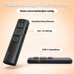 SwayTosh Comfort Bundel – E-Reader Nova Pro + Nova Remote – E-Reader met Bluetooth Afstandsbediening – Voor Storytel, Ebooks & Luisterboeken — thumbnail 9