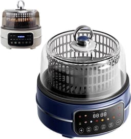 Heteluchtfriteuse - Multicooker - Gezond Koken - 360° Circulerende Verwarming - 5 Liter - Blauw — thumbnail 1