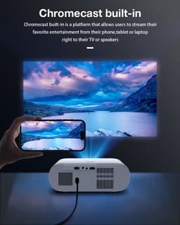 BlitzWolf BW-V5 Air Smart Beamer – Projector met Netflix & Google TV, 480 ANSI lumen, HDR10+, Automatische Keystone-correctie, tot 180 inch beeld, Home Cinema Beamer, EU-stekker — thumbnail 4