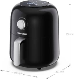 Heteluchtfriteuse - Airfryer - Gezond Frituren - 8 Programma's - 4 Liter - Zwart — thumbnail 2