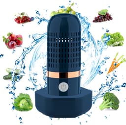 Blauw Draadloze USB fruit en groentewasmachine - draagbare voedselreiniger - compact ontwerp - praktisch voor dagelijkse voedselreiniging — thumbnail 1