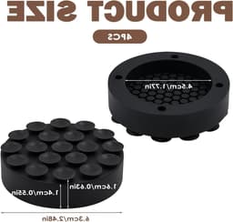 Set van 4 Vibration Dampers voor Wasmachines en Drogen, Rubber Voeten, Geluiddempers en Antivibratie Pads — thumbnail 5
