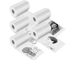 5 Rollen voor Mini Printer - Navulling - Pocket Printer Papier - Rollen Papier