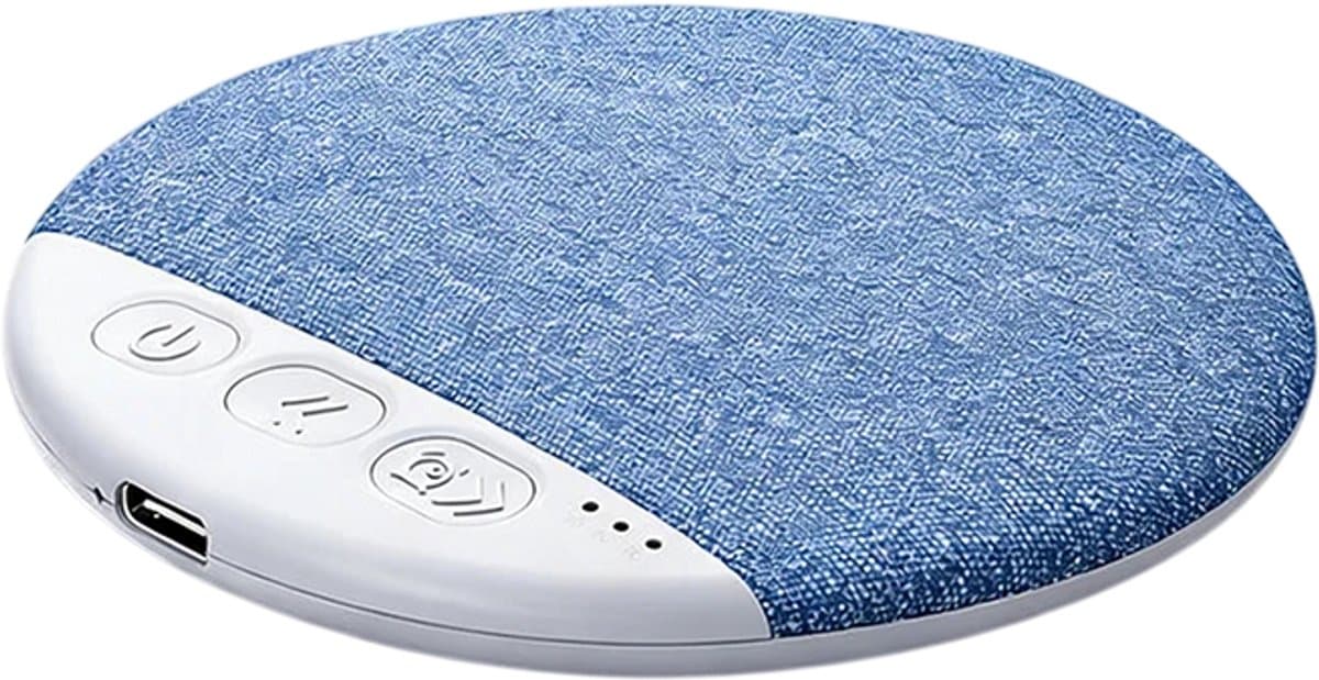 Nieuwe Geüpgrade Draadloze Onder-Kussen Speaker Bluetooth – Slaap Geluidsmachine met Witte Ruis, Slaaphulp, White Noise Machine, 30/60/90 Min Timer voor Volwassenen en Kinderen - Blauw — afbeelding 1