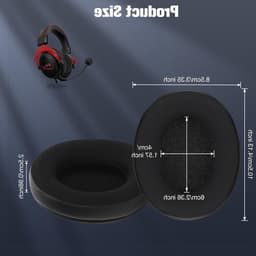 Comfortabele Foam Pads voor HyperX Cloud II Gaming Headset - Gel Kussens, Geluiddemping, Verhoogd Comfort — thumbnail 3