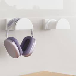 2-stuks Zelfklevende hoofdtelefoonhaak - Over-ear hoofdtelefoonhaak - Hoofdtelefoonstandaard voor computer - Wandgemonteerde hoofdtelefoonhouder - Haak - Inclusief zelfklevende achterkant - Geschikt voor thuis, gamekamer, enz. - Wit — thumbnail 5