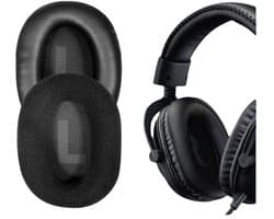Geschikt voor oorschelpen van de Logitech G-ProX Gen 2 headset, gemaakt van traagschuim en zacht proteïneleer, zwart leer, met geluidsisolatie - roze — afbeelding 1