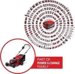 Einhell Accu Grasmaaier GC-CM 36/46 S Li BL Kit - Power X-Change - 36 V/Li-ion - Maaibreedte: 46 cm - Aanbevolen gazonoppervlakte: tot 500 m² - 50 L opvangzak - Maaihoogte: 25-80 mm - Incl. 2x 4.0 Ah accu en 1 oplader — thumbnail 3