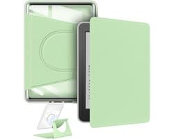 Kindle Hoesje - E-reader Cover - Lezen Beschermen - 360 Graden Draaibaar - 6 inch - Lichtgroen