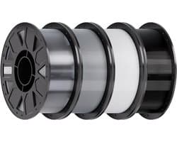 PETG Filament - 3D Printer Draad - 3D Printen - Combineert PLA ABS - 4 kg - Zwart Wit Grijs Transparant