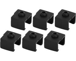 Siliconen Hoezen - Hotend Covers - 3D Printen - Temperatuur Stabiliteit - 6 stuks - Zwart