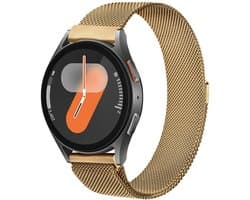 SBG Universeel 22MM Horloge Bandje / Smartwatch Bandje | Milanees Roestvrij Stalen Horlogebandje Magnetisch - Goud