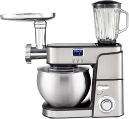 Swiss Haus® KM2207BG Keukenmachine - 1500W Keukenrobot – 7.0L RVS Mengkom – Met Blender 1.5L & Vleesmolen – Foodprocessor met Timer & LED Display – RVS — thumbnail 3