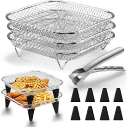 Vierkante Accessoires voor Airfryer - Bakplaten, Grillroosters en Kookmanden voor Gezond Koken — thumbnail 1