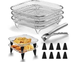 Vierkante Accessoires voor Airfryer - Bakplaten, Grillroosters en Kookmanden voor Gezond Koken