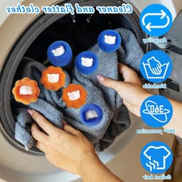 16 Anti-Haarballen voor Wasmachine - Effectieve Verwijdering van Huisdierhaar en Pluisjes tijdens het Wassen — thumbnail 2