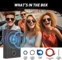 Novari - Subwoofer - Subwoofer auto - Subwoofer auto met versterker - Subwoofer actieve - Subwoofer met versterker - 600W - 200Hz — thumbnail 4