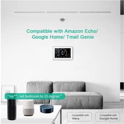 Slimme Thermostaat - Temperatuurregelaar - Comfortabel Huis - App Bediening - 86mm Box - Zilver — thumbnail 5