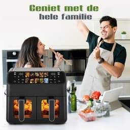 Novari - Heteluchtfriteuse - Airfryer - Friteuse - Frituurpan - Inhoud 9L - 10 automatische kookprogramma’s - LED-touchdisplay — thumbnail 3