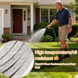 Grasmaaier riem - Dekriem vervanging - Gazononderhoud - Hitte- en slijtvast - 264 cm lengte - Zwart — thumbnail 5