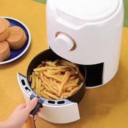 Airfryer - Olievrije Frituurpan - Gezond Frituren - Compact Formaat - 22 Liter - Zwart — thumbnail 3