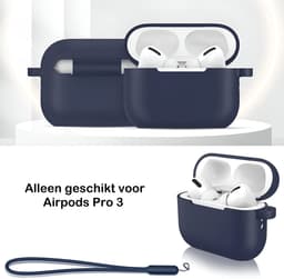 Studio Air® Airpods Hoesje Pro 3 Siliconen Case - Royal Blue - Soepel Airpod Hoesje voor Airpods Pro 3 (model 2025) — thumbnail 3