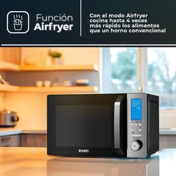 Magnetron met Grill - Oven Combi - Snel Koken - 26 Liter Inhoud - 900 Watt - Zwart — thumbnail 2