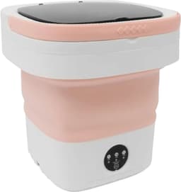 Cellista Mini Opvouwbare Wasmachine 12L - Compacte Wasmachine - Draagbare Wasmachine - Opvouwbare Reiswasmachine - Camping Wasmachine - 3 Wasprogramma's - Roze — thumbnail 1