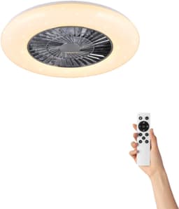 Fantiluxe - Agnes - Plafondventilator met verlichting - Chroom - Ø58cm - Afstandsbediening - Met lamp - Plafond ventilator - Slaapkamer — thumbnail 1