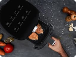 Airfryer Zonder Olie - Hete Lucht Frituur - Gezond Koken - 8 Programma's - 25 Liter - Zwart — thumbnail 3