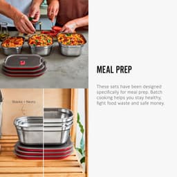 Multifunctionele Roestvrijstalen Lunchbox Magnetronbestendig 1200 ml — thumbnail 3