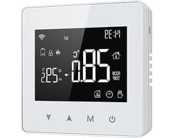Slimme Thermostaat - Temperatuurregelaar - Verwarming Regelen - Wifi App Bediening - 86x86x28 mm - Wit