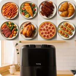 Heteluchtfriteuse - Airfryer - Gezond Frituren - Vetvrij en Snel - 3.5 Liter - Zwart — thumbnail 3